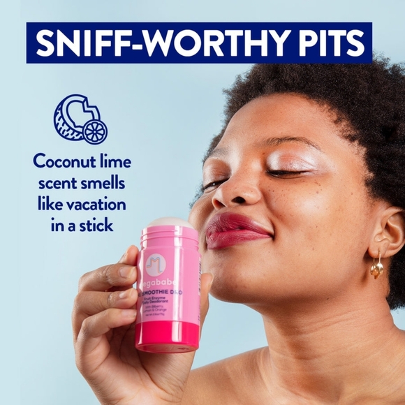 Megababe The Smoothie Deo Daily Fruit Enzyme Deodorant 2.6 Oz 72 Hour - Picture 4 of 10